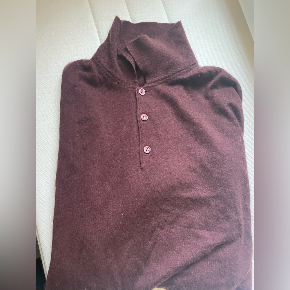 Loro piana mahogany cashmere polo - Picture 6 of 8